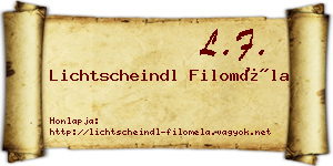 Lichtscheindl Filoméla névjegykártya